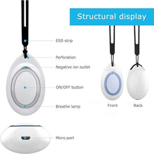 Load image into Gallery viewer, Mini Air Purifier,Rechargeable Wearable Air Purifier Necklace, Small Air Purifier with HEPA Filter,
