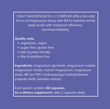 Load image into Gallery viewer, 5 in 1 Magnesium Complex + B6
