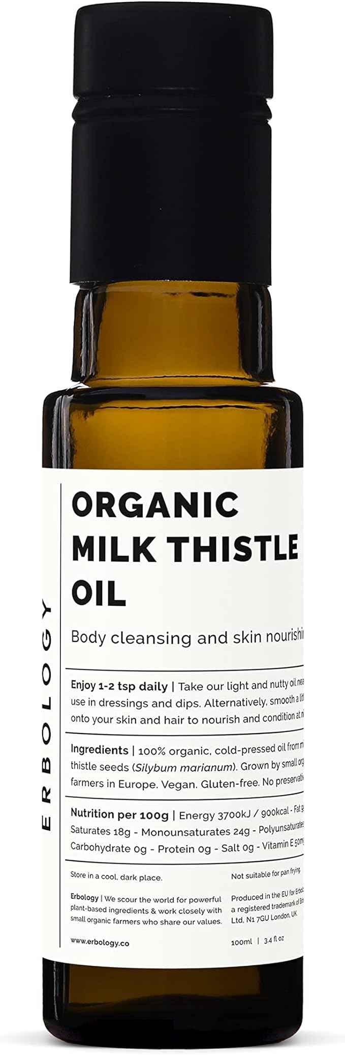 Erbology Organic Milk Thistle Oil 100ml
