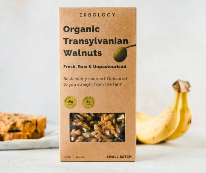 Erbology Organic Raw Transylvanian Walnuts - 175g