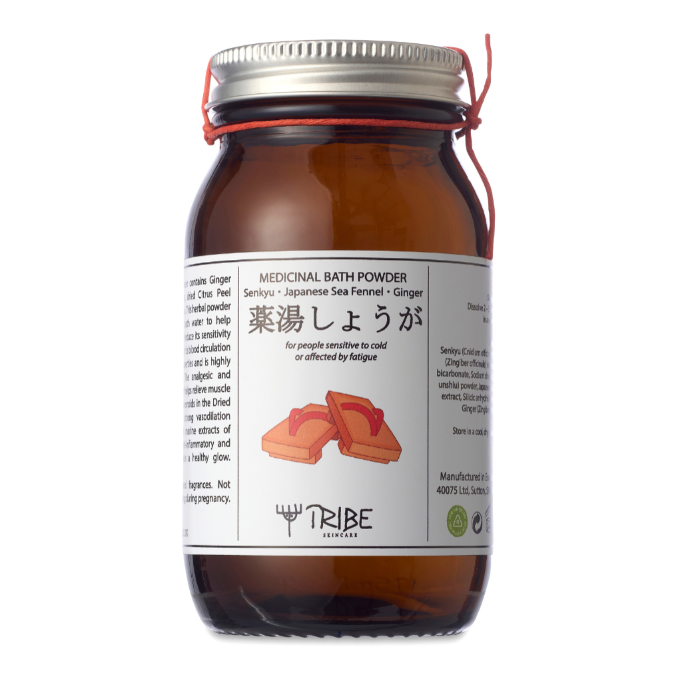 Tribe Skincare Warming Japanese Bath Powder with Senkyu, Ginger & Sea Fennel