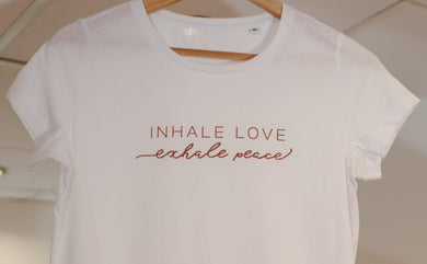 Women's White Organic Cotton Tshirt - Breathe360