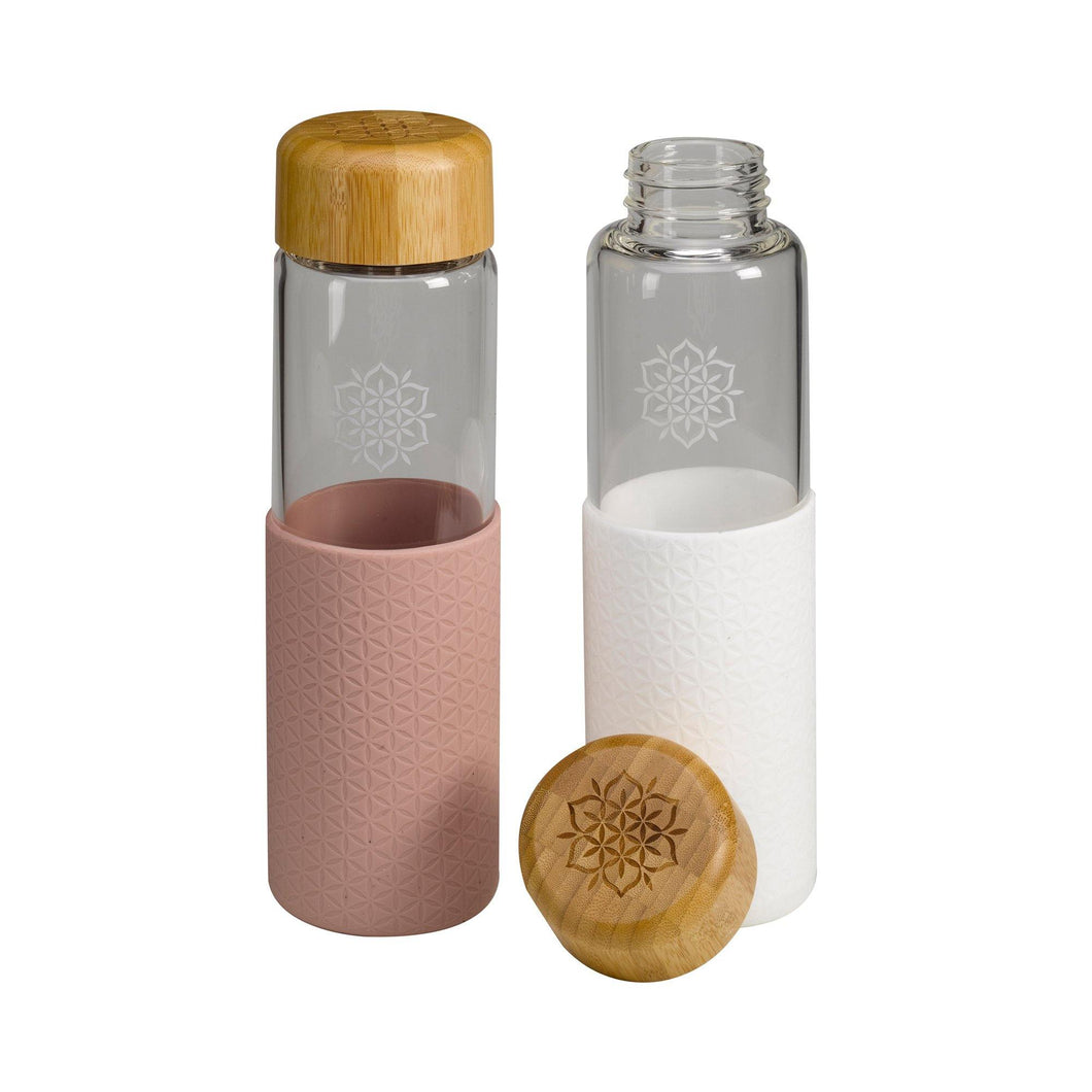 Bamboo and Glass Water Bottle - Breathe360