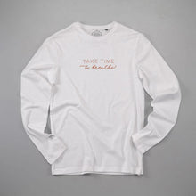 Load image into Gallery viewer, Women&#39;s White Organic Cotton Long Sleeve Sweatshirt - Breathe360

