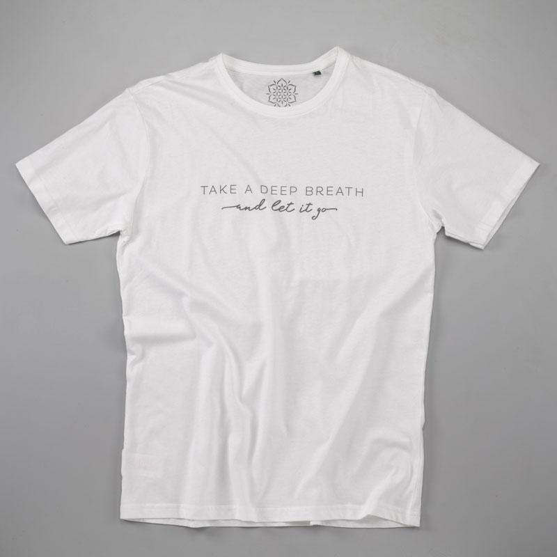 Men's White Organic Cotton Tshirt - Breathe360