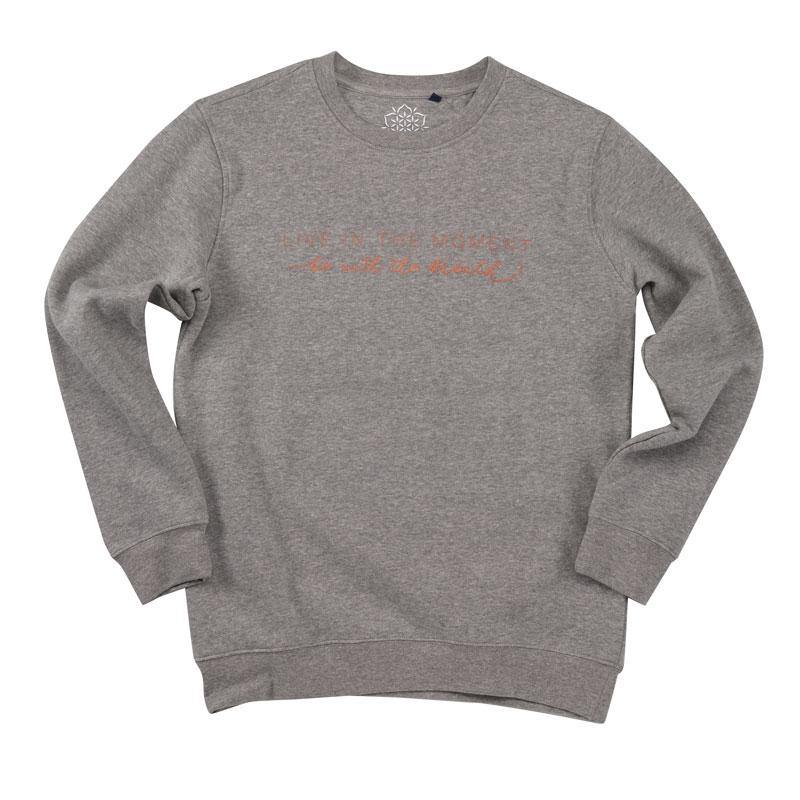 Women's Grey Organic Cotton Jumper Grey - Breathe360