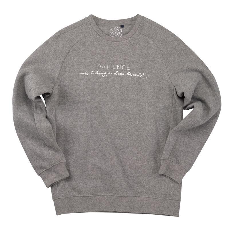 Men's Grey Organic Cotton Jumper Grey - Breathe360